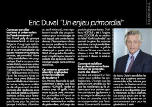 eric duval financière duval tourisme golf environnement