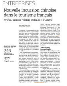 Tourisme. Les Chinois misent sur les résidences Odalys du Groupe Duval